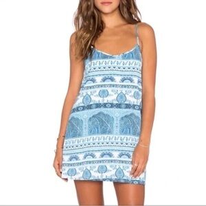 Show Me Your MuMu Blue and White Mini Dress